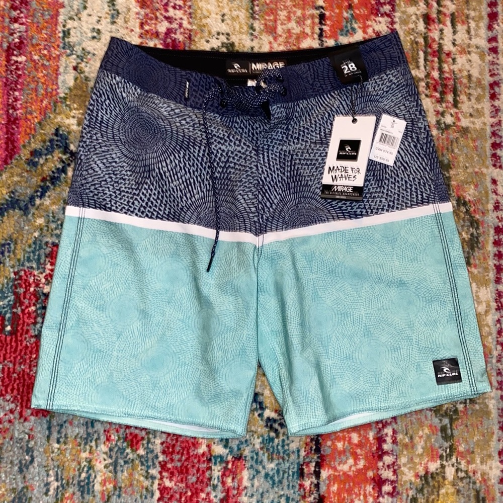 Mens 28 rip curl mirage boardshorts NWTs